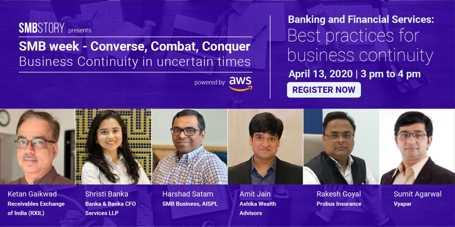Shristi Banka as the only female expert on panel discussion of ‘Best practises for business continuity’ hosted by YourStory Media and Amazon Web Services (AWS).